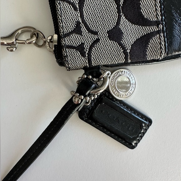 COACH Signature Logo Corner Zip Wristlet - Picture 2 of 6